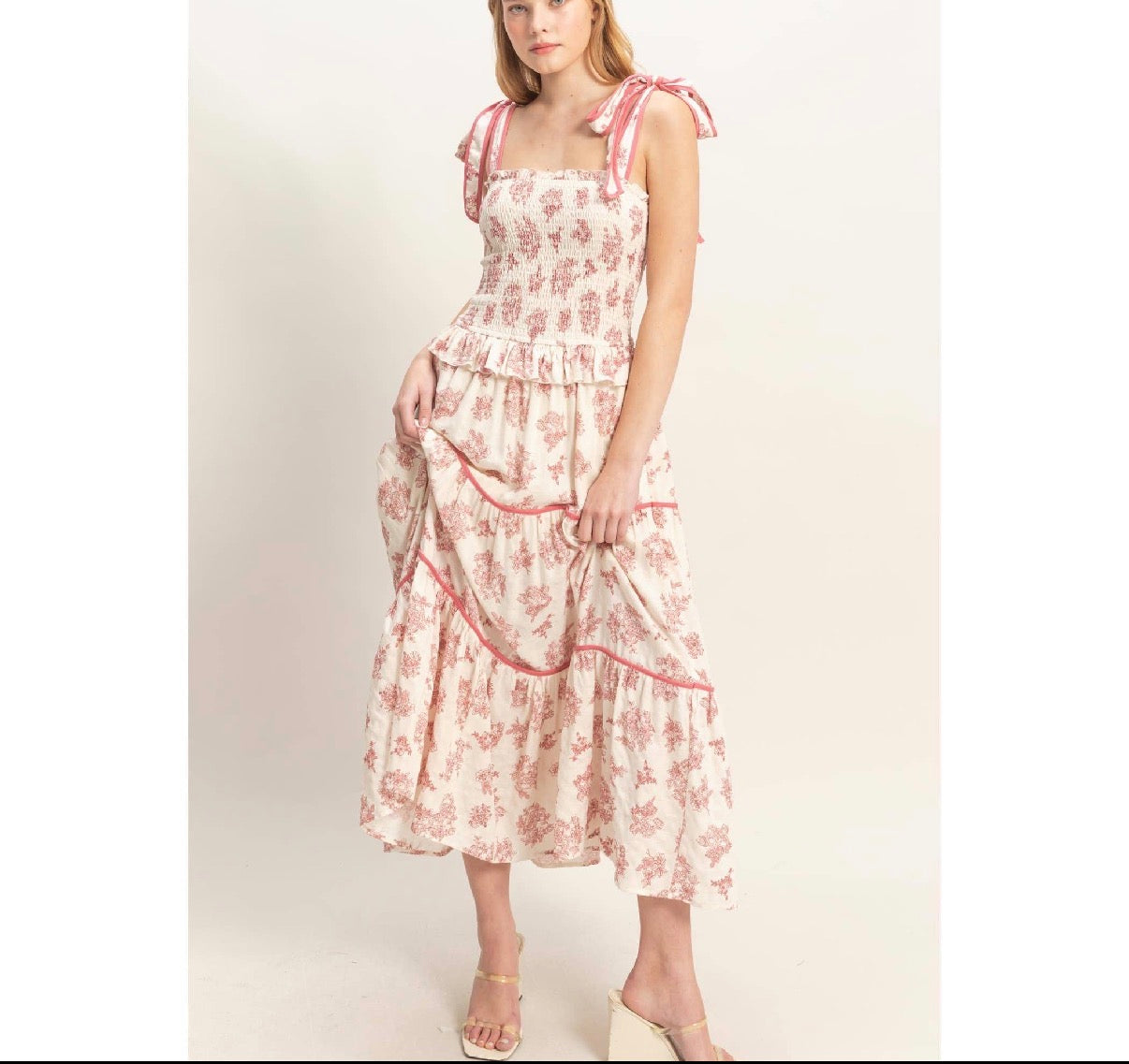 floral bow tie maxi