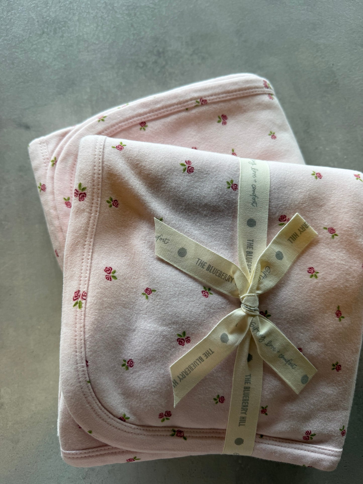 rose organic cotton swaddle
