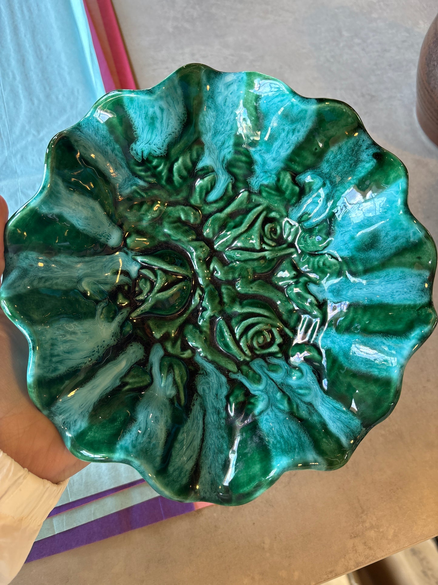 Roses Pottery Dish