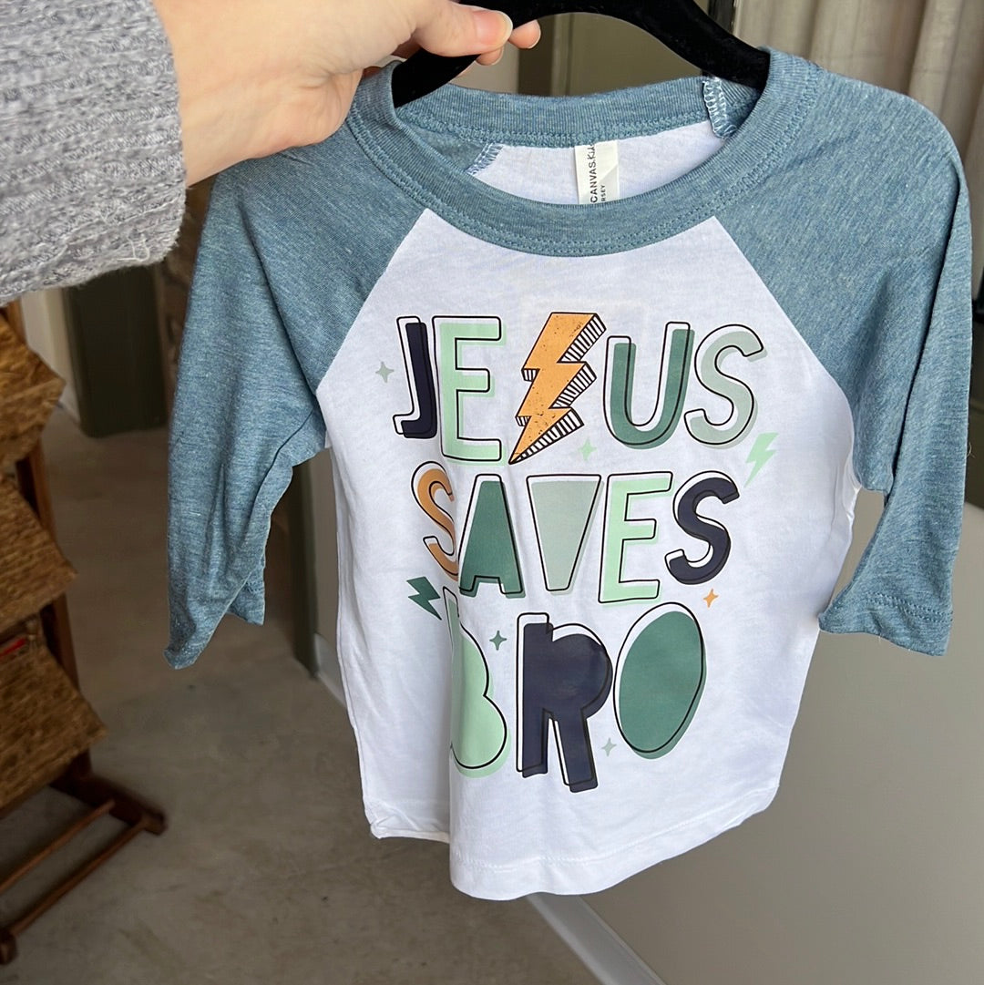 Jesus Saves Baseball Tee