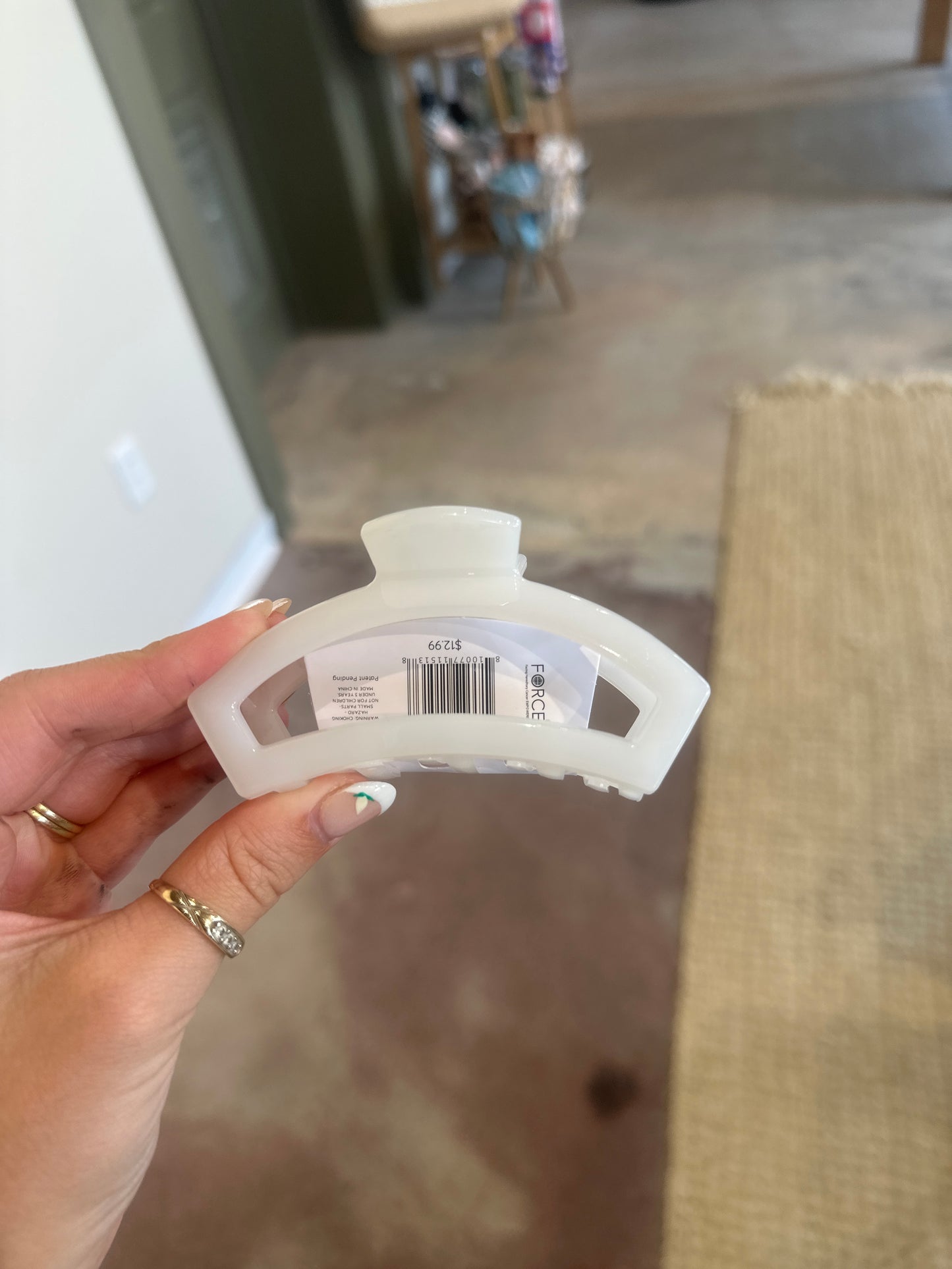Smaller white coconut open clip