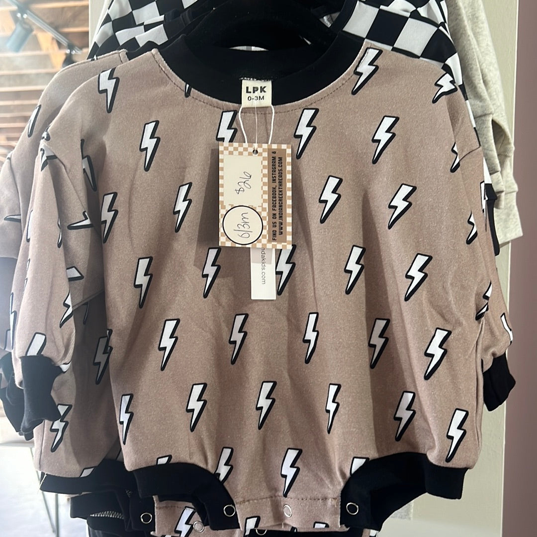 Tan Bolt Romper