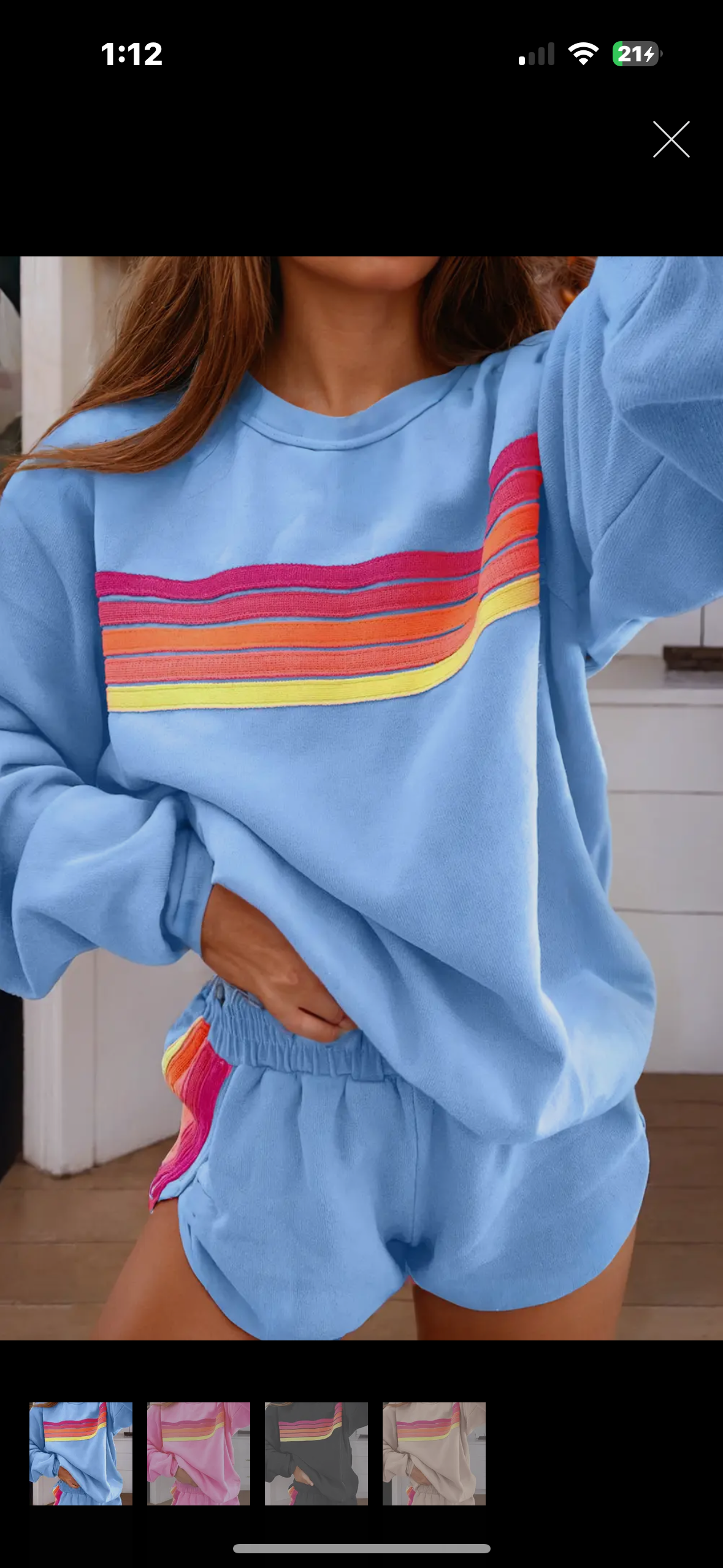 rainbow stripe set