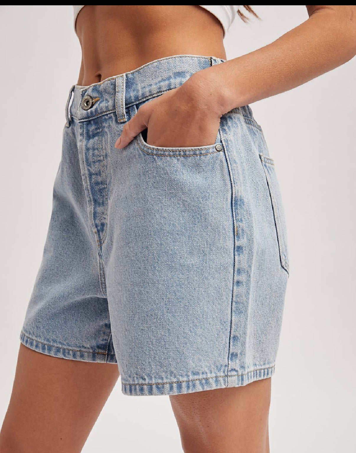 denim cotton shorts