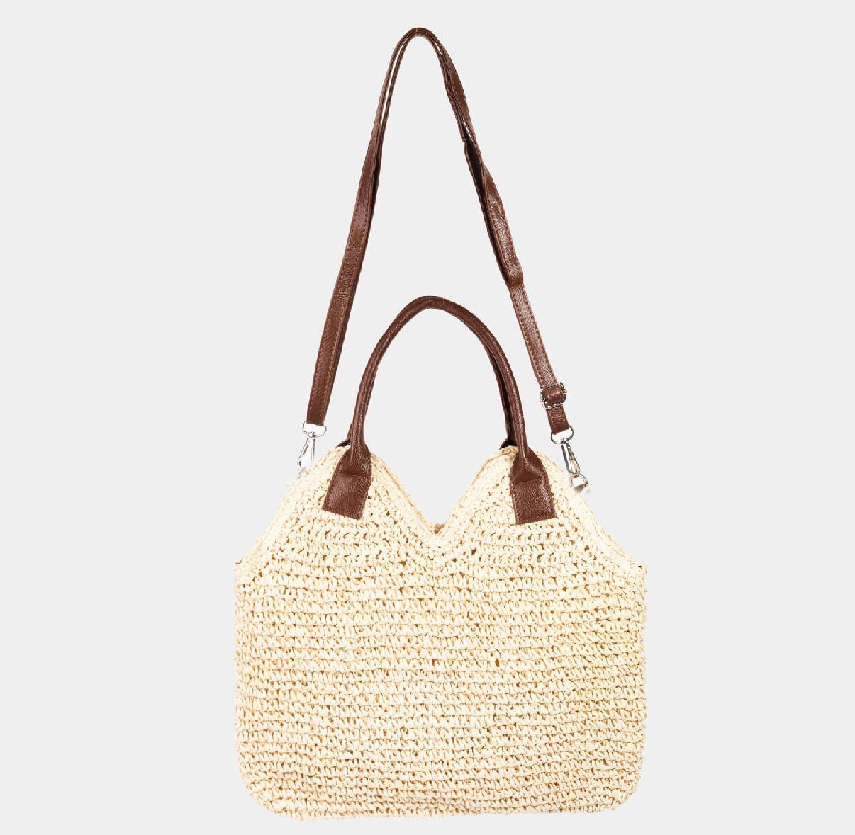 straw knit shoulder bag