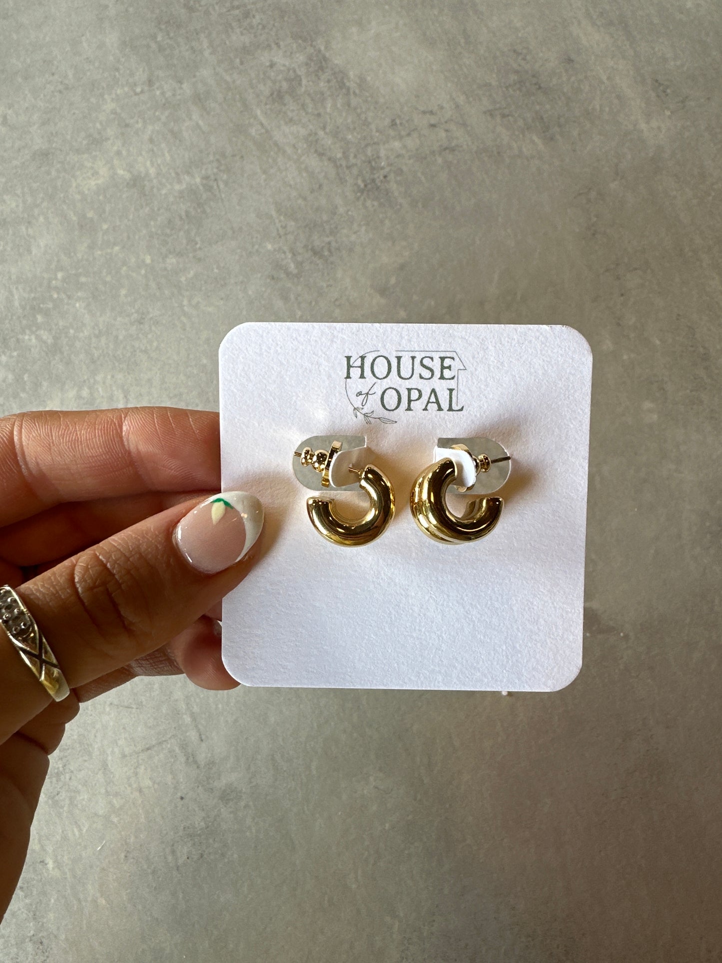 double gold hoops