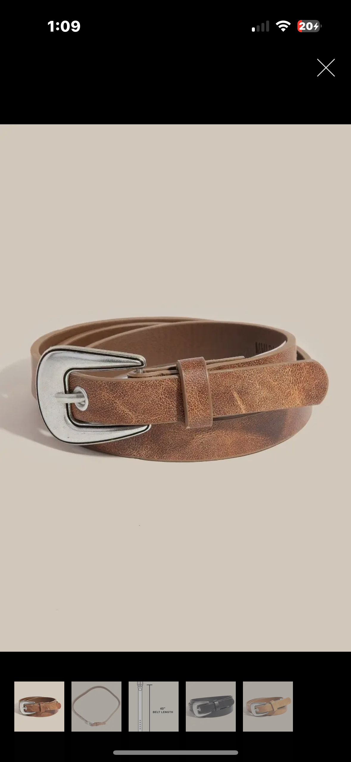 beige leather belt