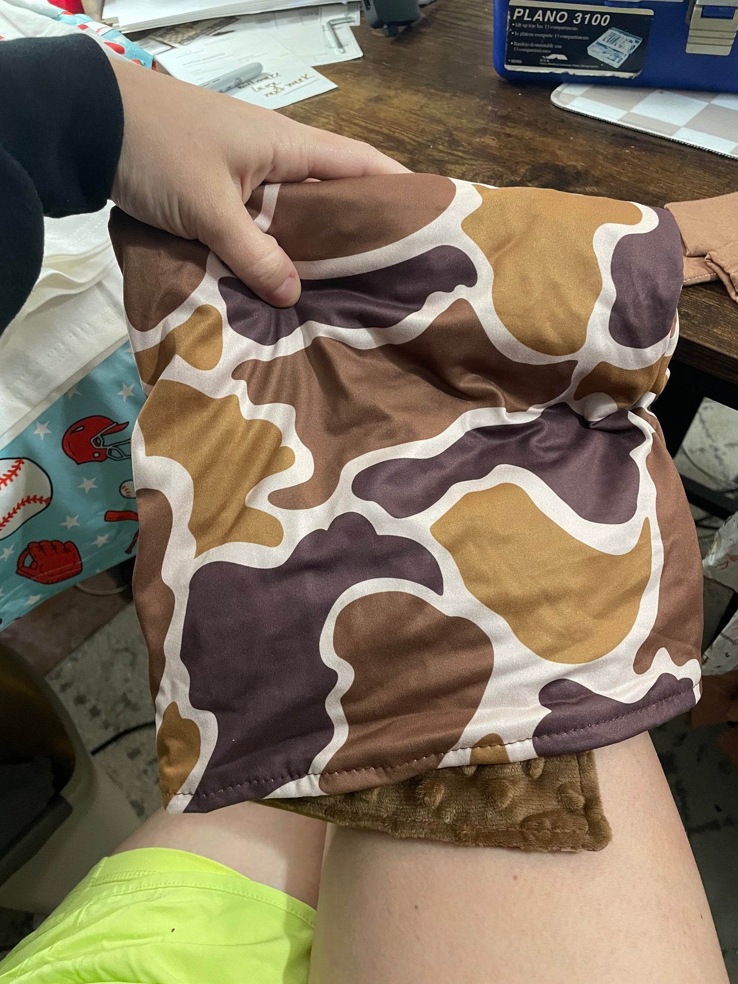 Brown Camo Baby Blanket