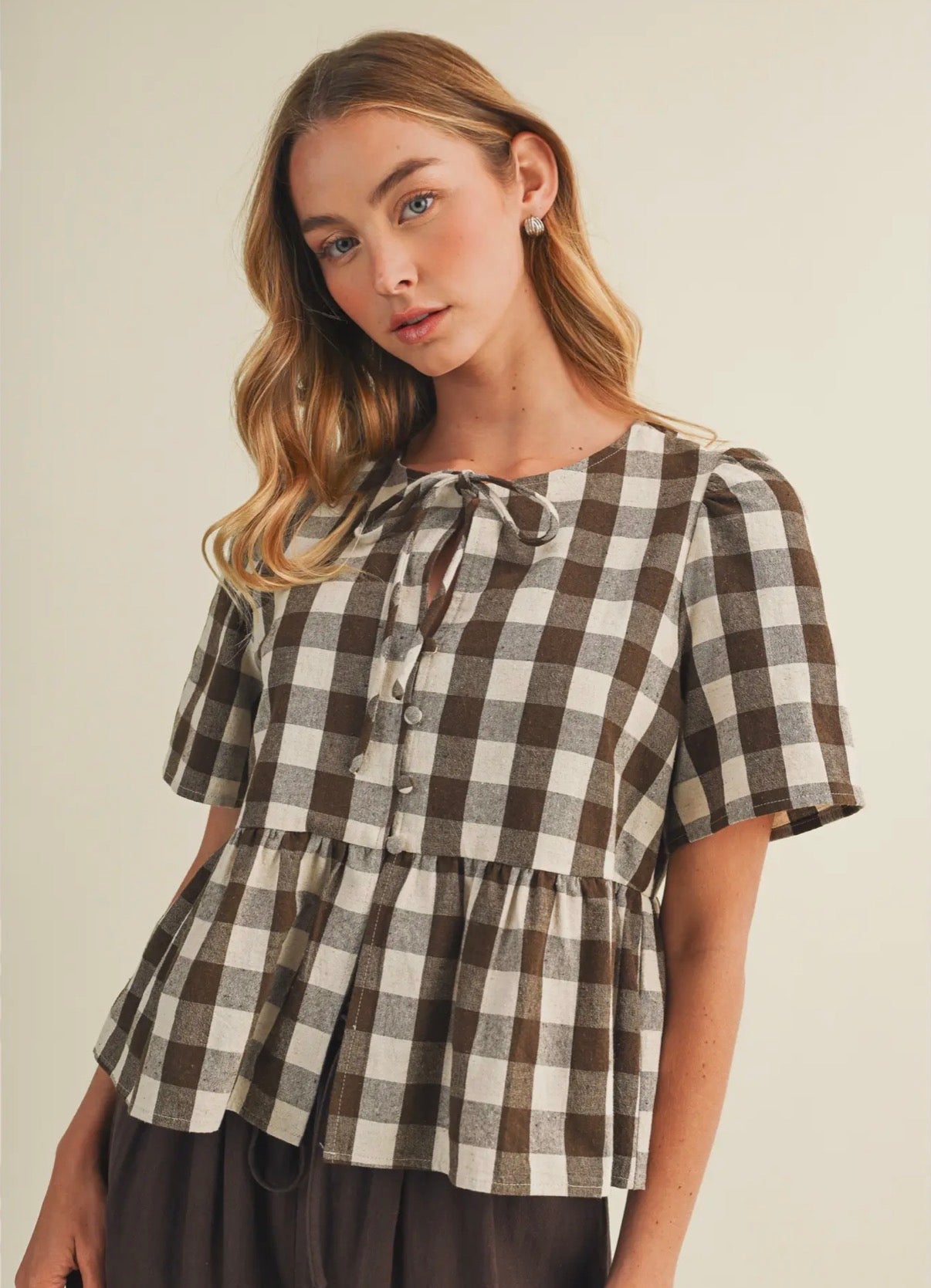 brownie gingham blouse