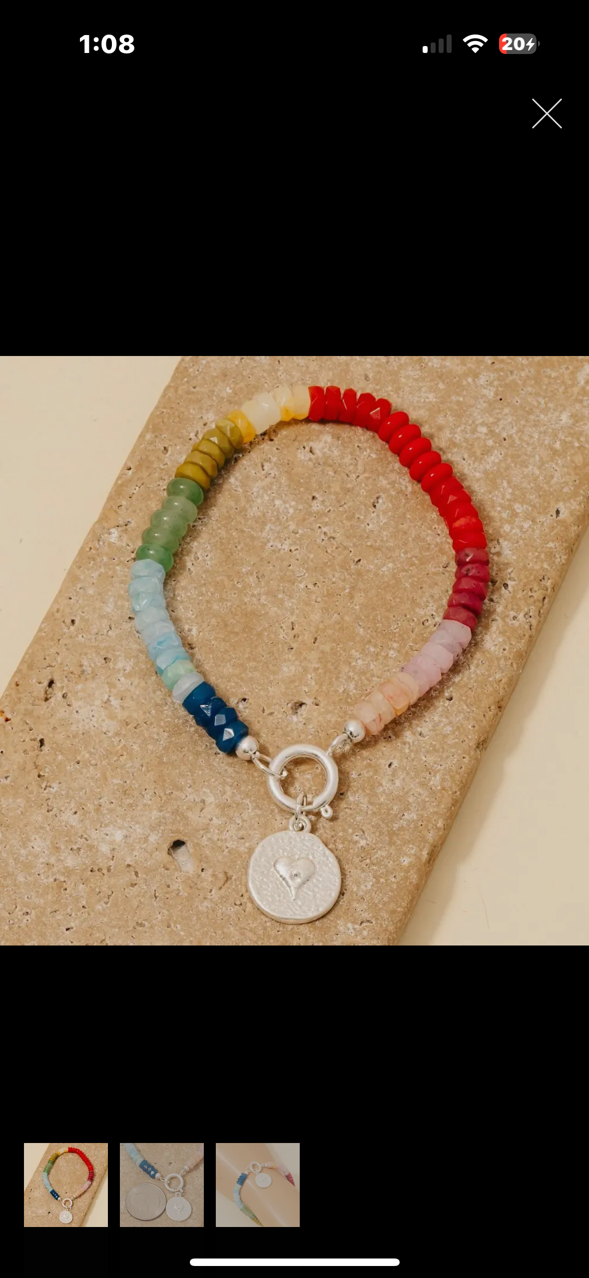 heart coin bracelet