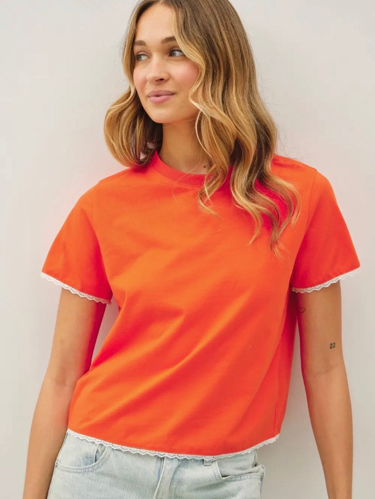 tomato red tee