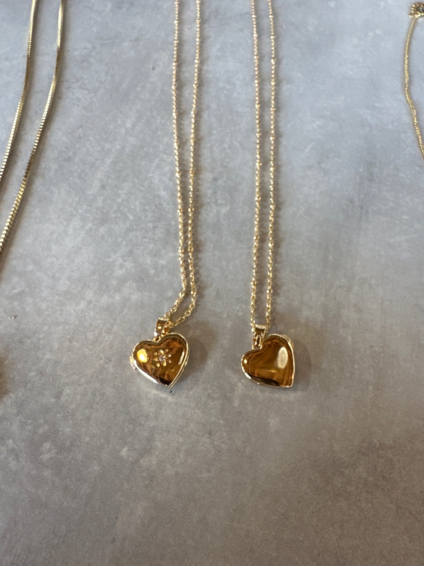 gold heart locket