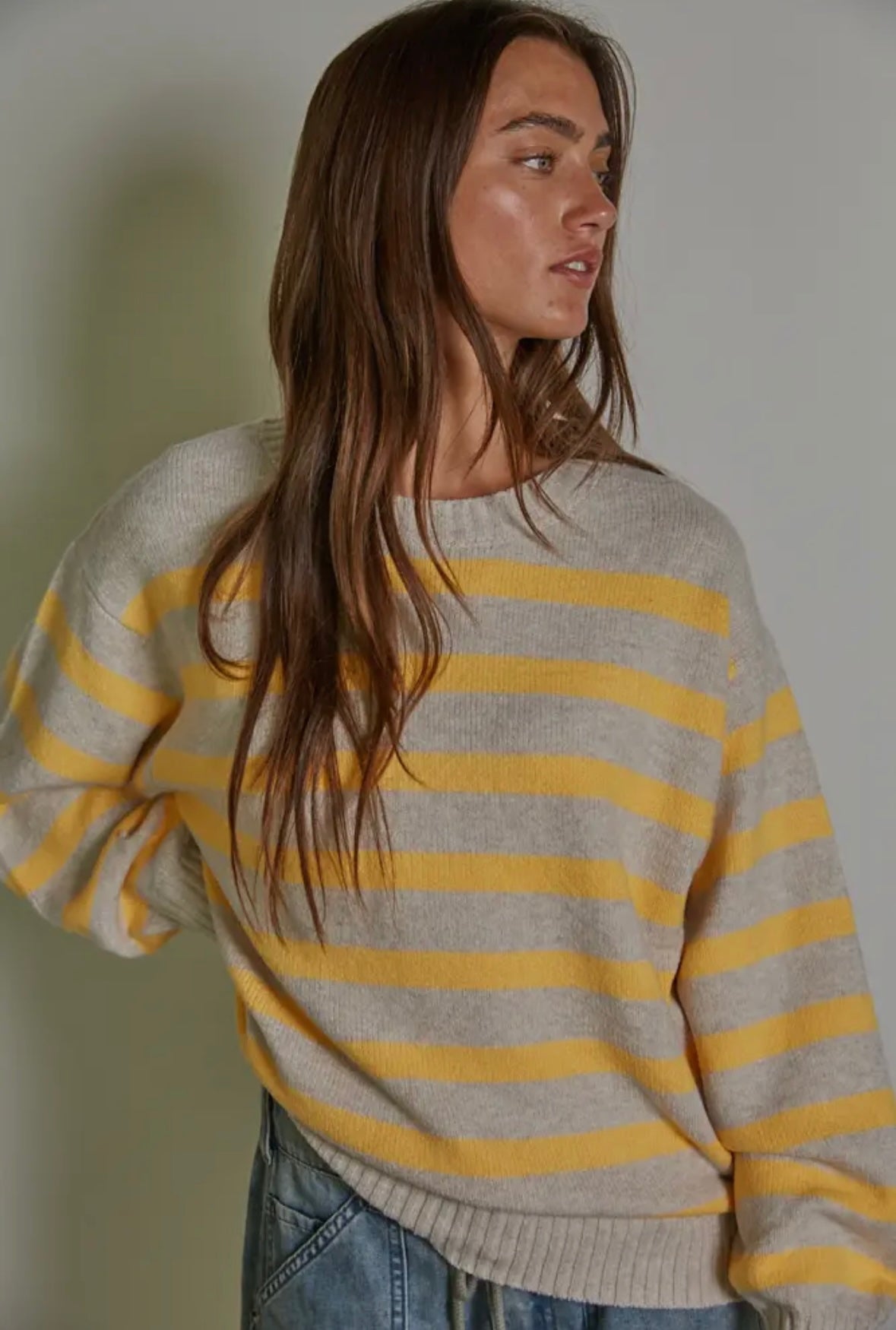 mustard stripe sweater