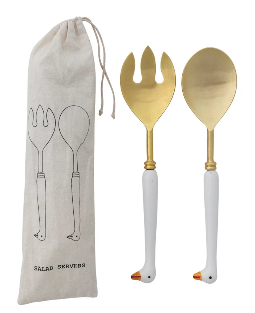 Goose Salad Server Set
