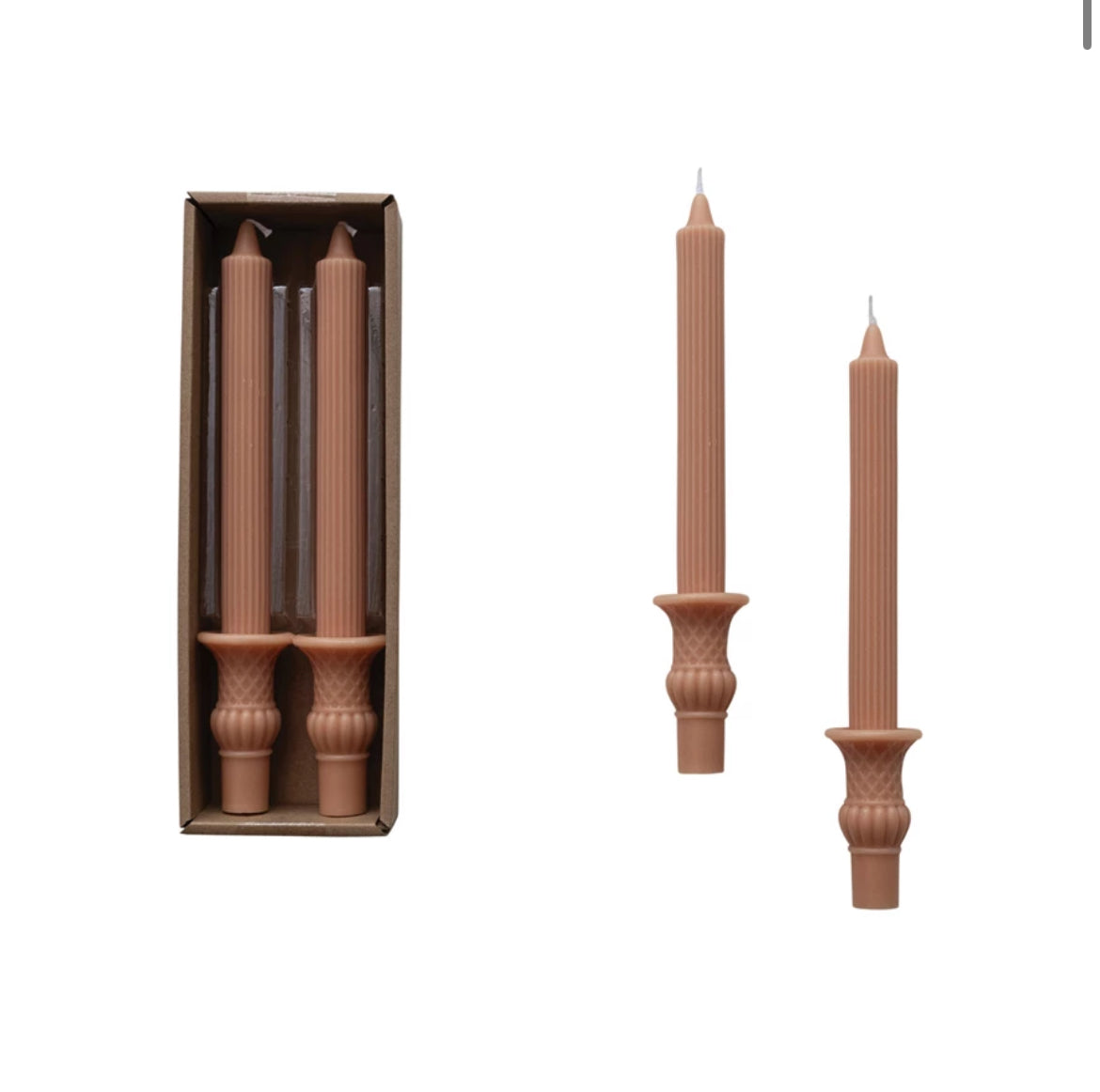 Pleated Taper Candle