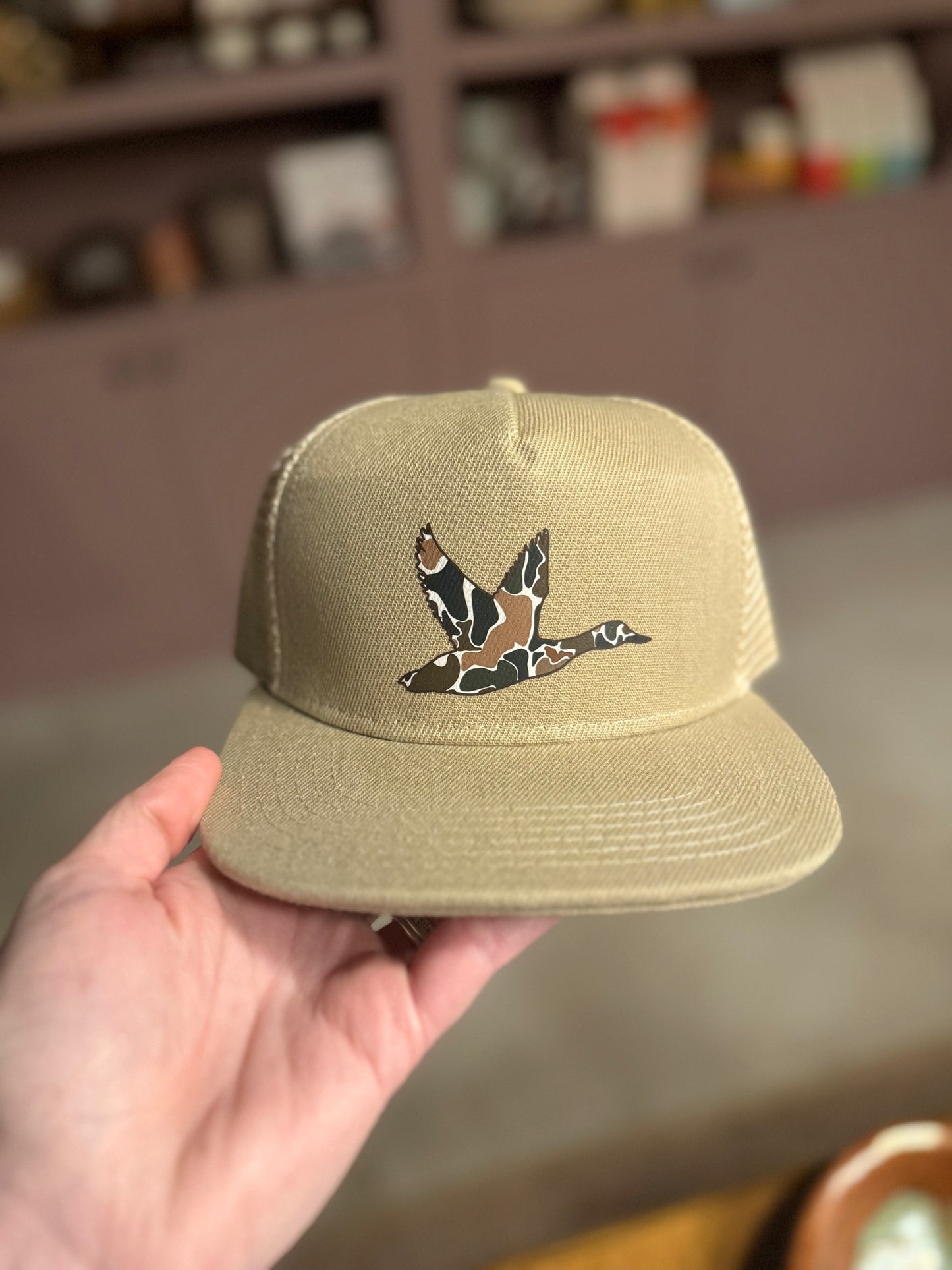 Youth Tan Hat-Camo Mallard