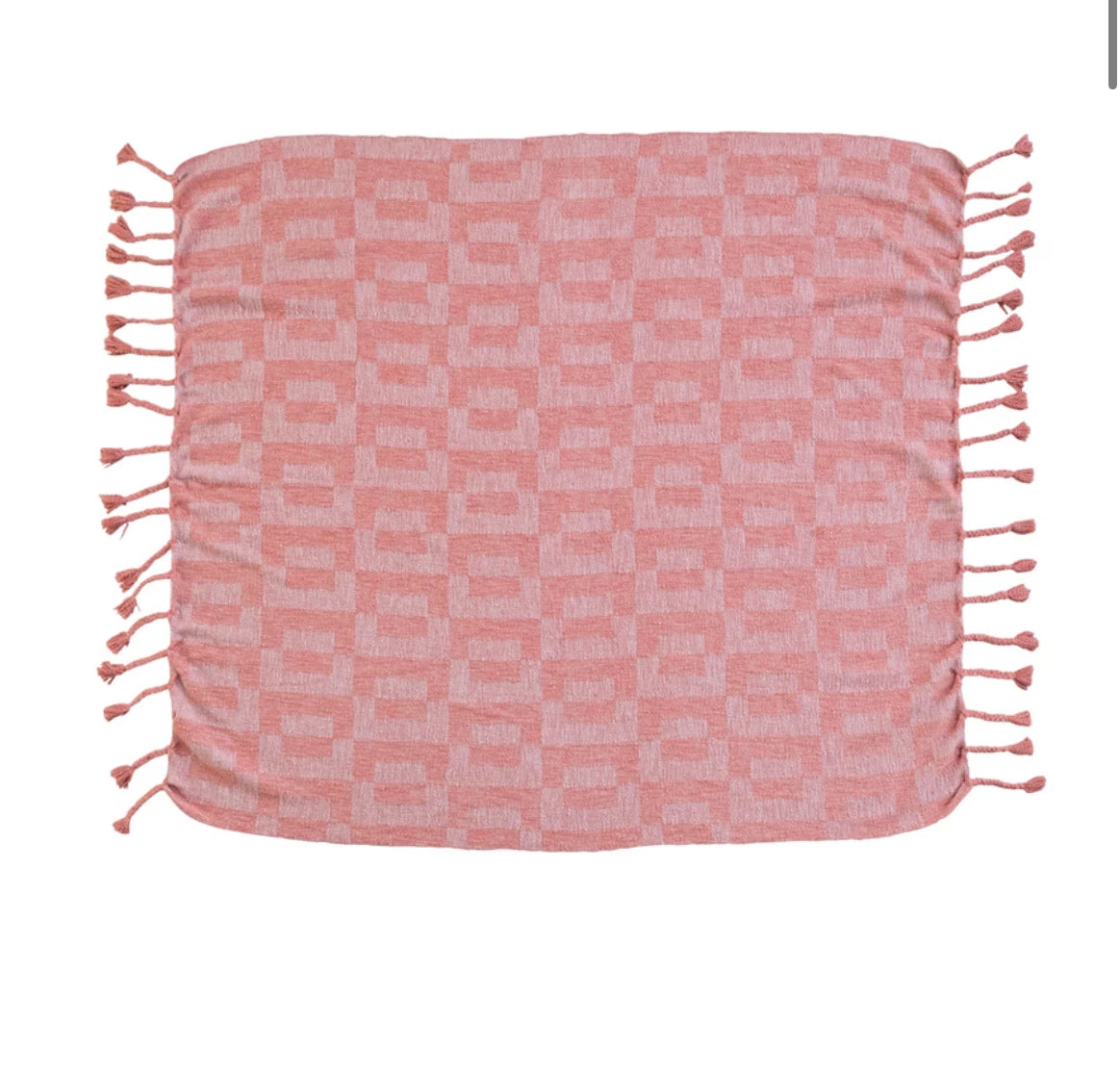 Pink Woven Throw