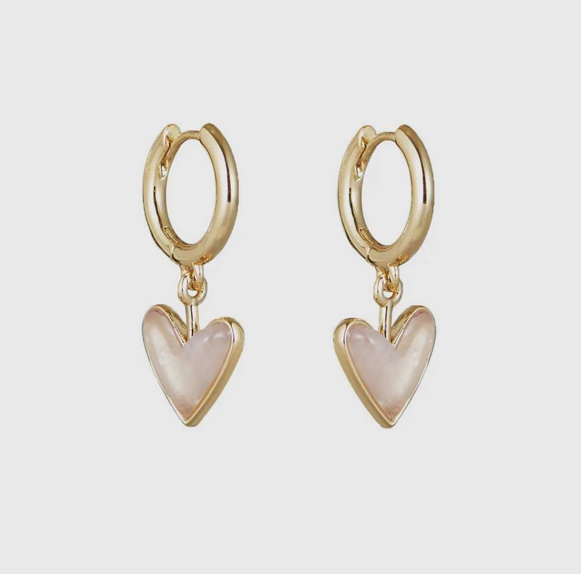 quartz dangle hearts