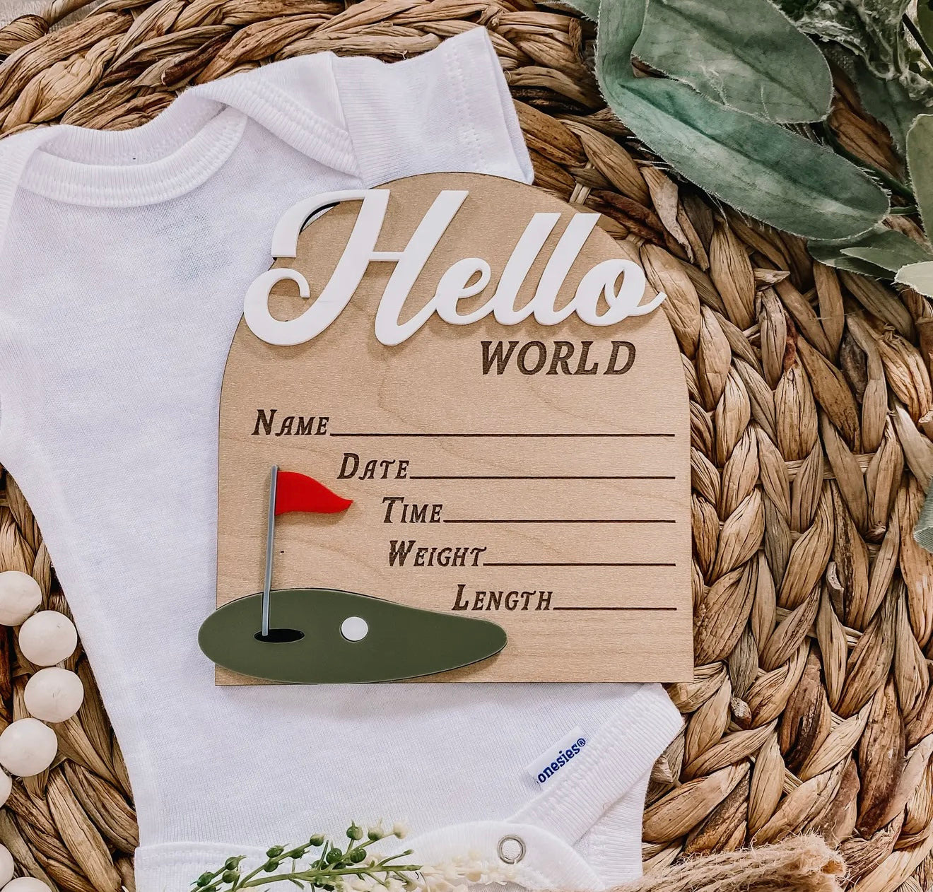 Golf Hello World Sign
