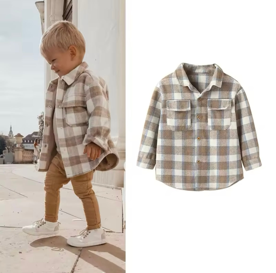 Brown Plaid Shacket