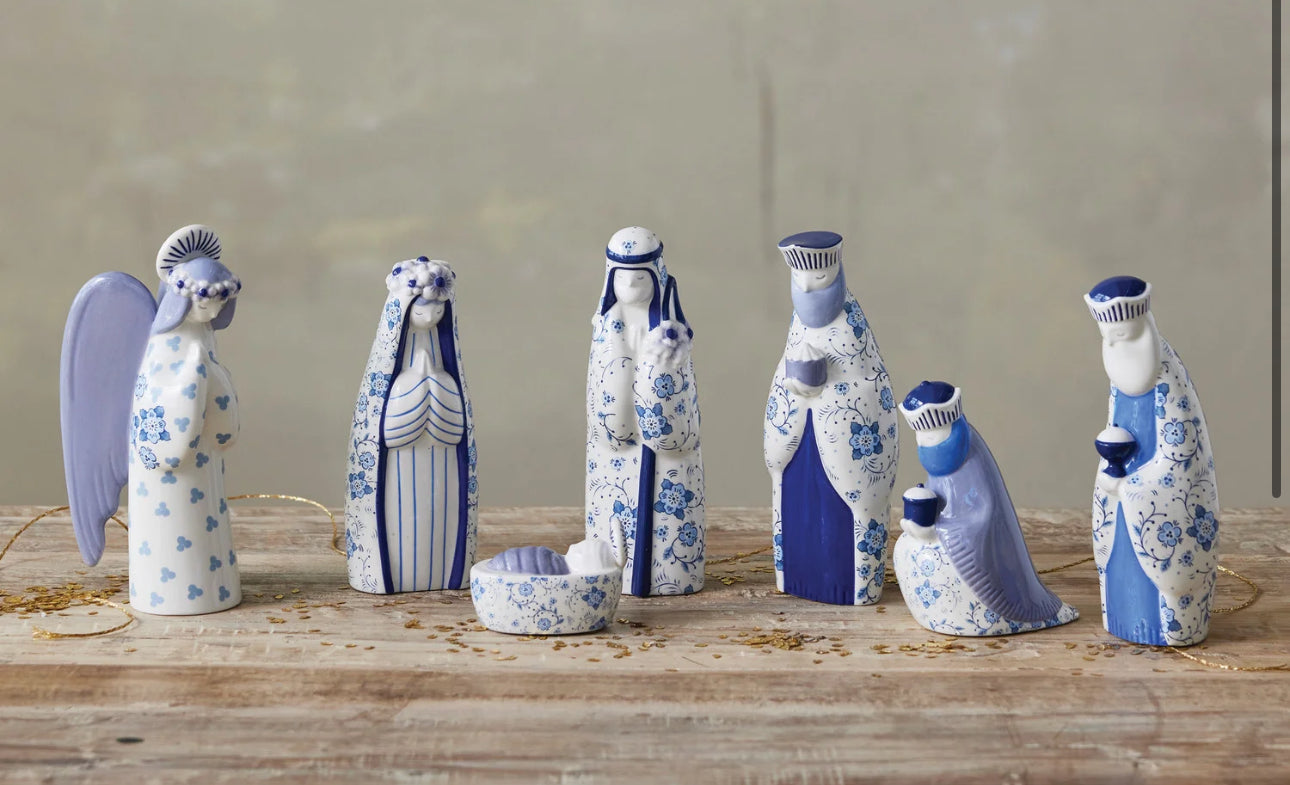 Nativity Blue Floral