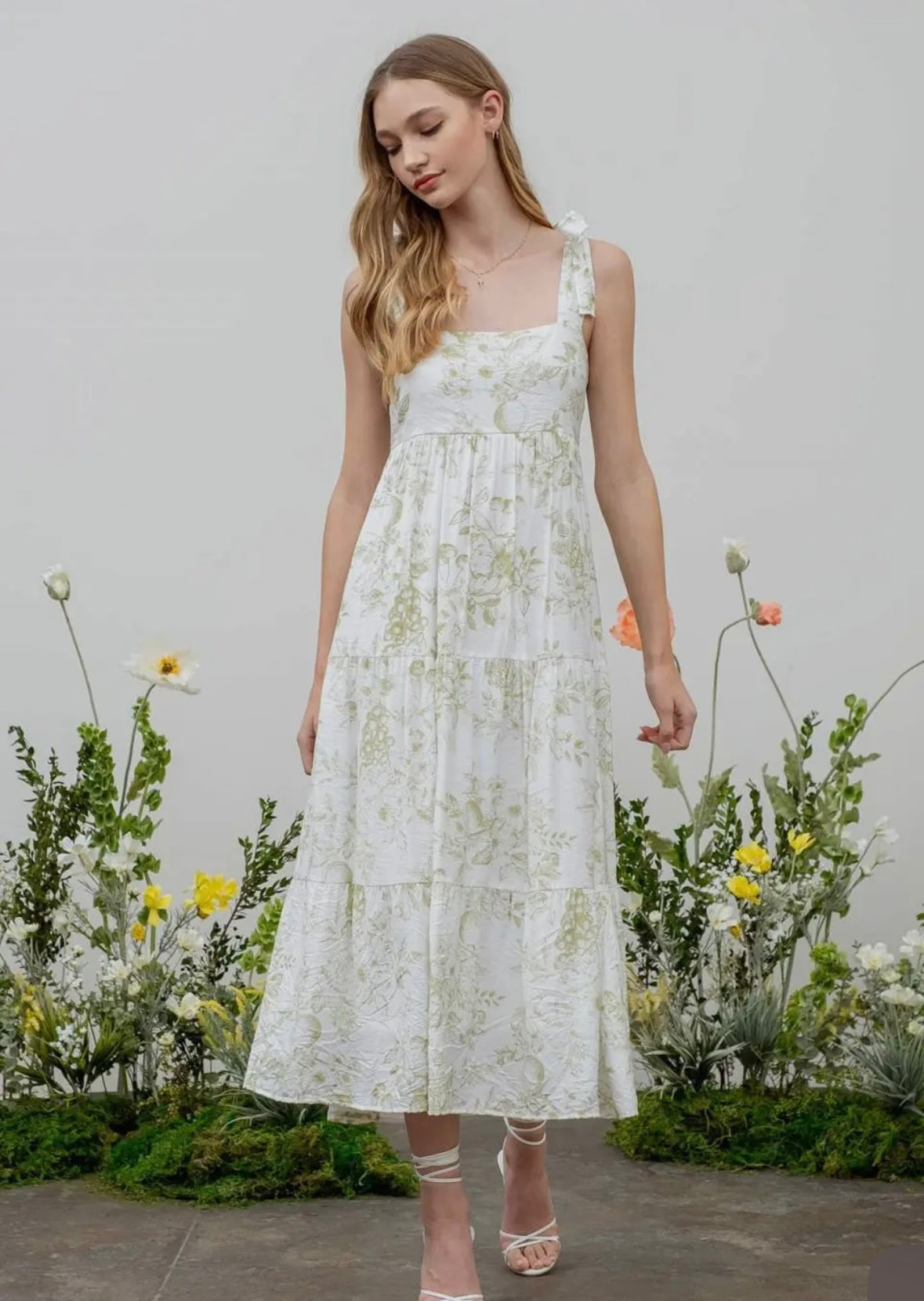olive & ivory dress