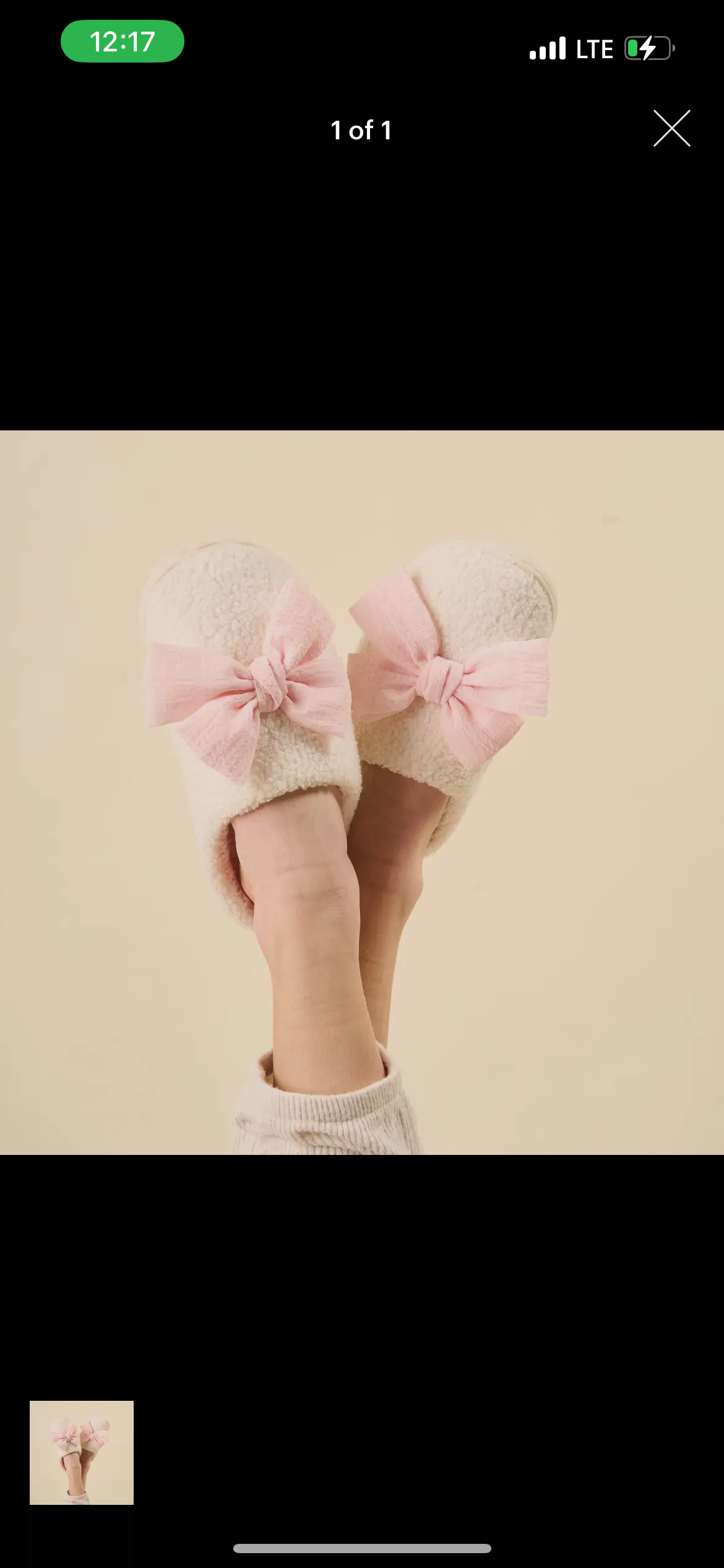 Pink Bow Slippers
