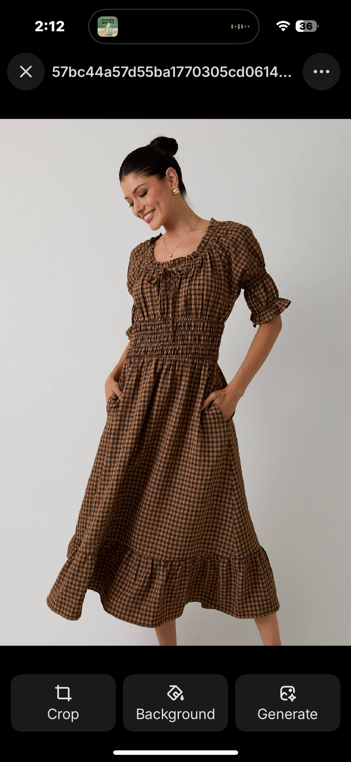 gingham midi dress