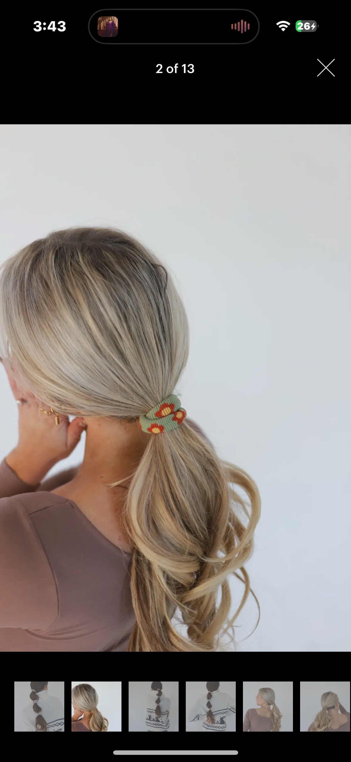 flower hair ties