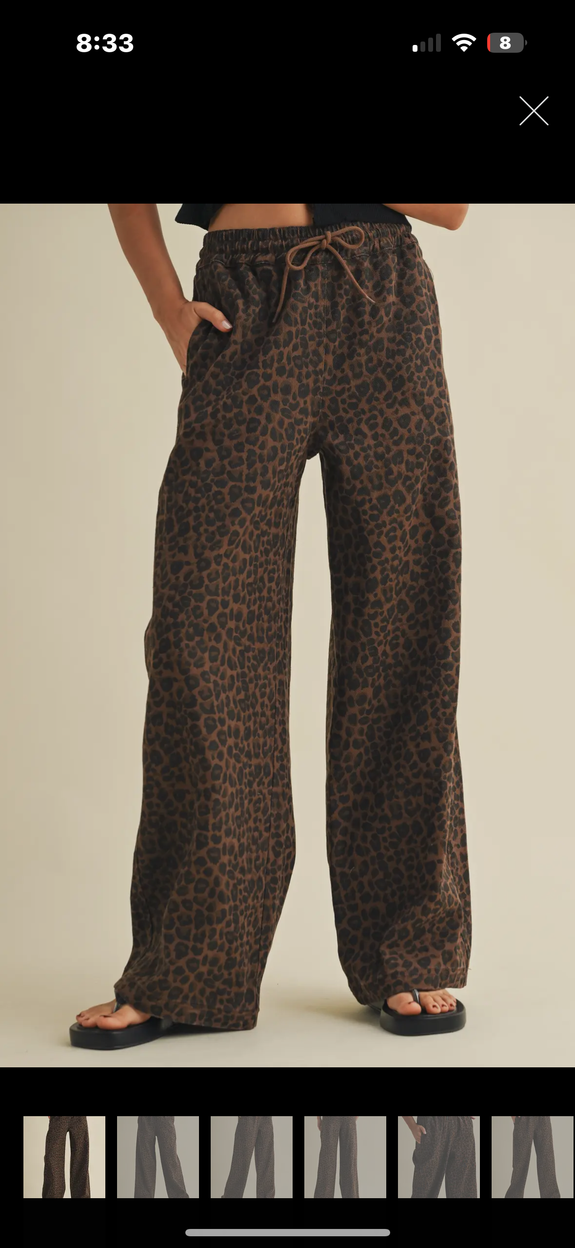 leopard denim pants