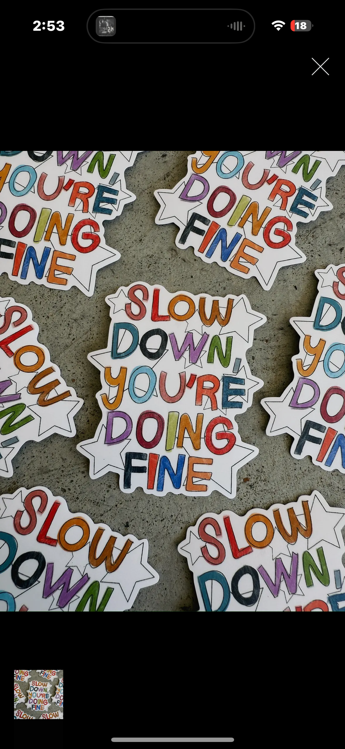 slow down sticker