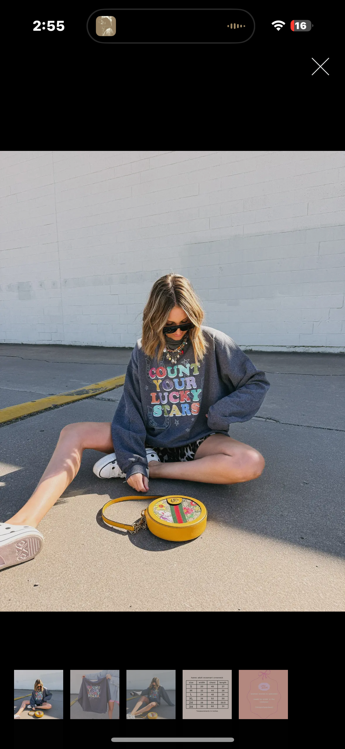 Lucky starts sweatshirt