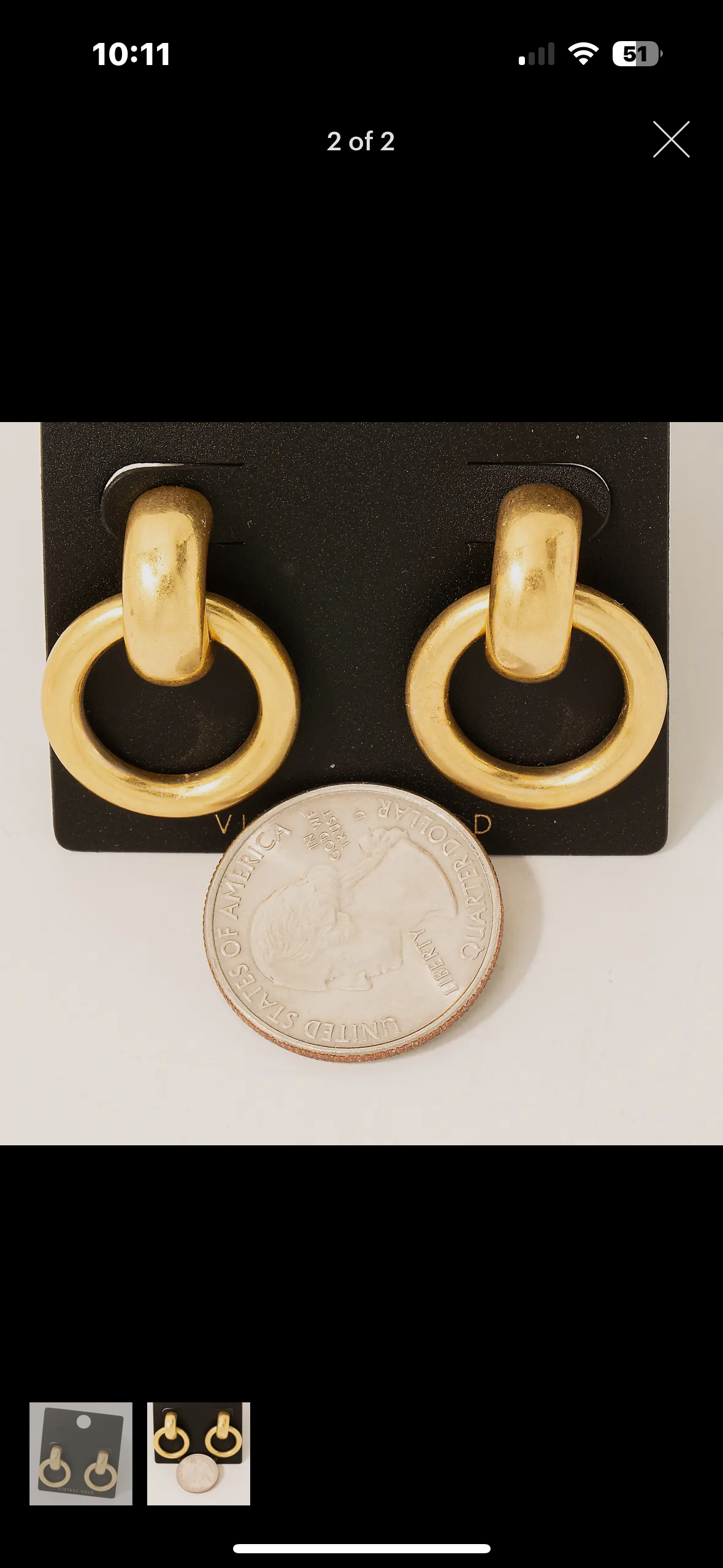 Double Hoop Vintage Earrings