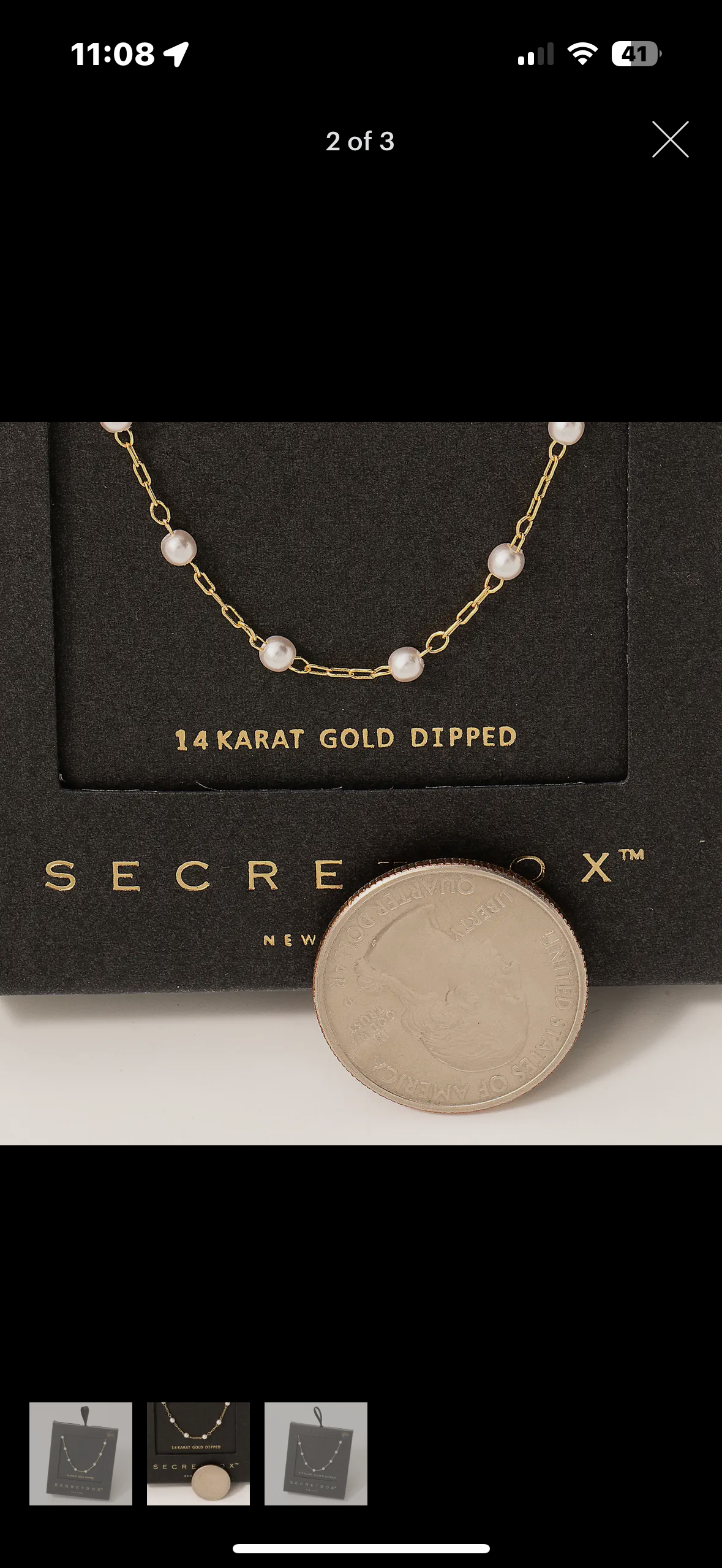 Pearl Chain Link Necklace