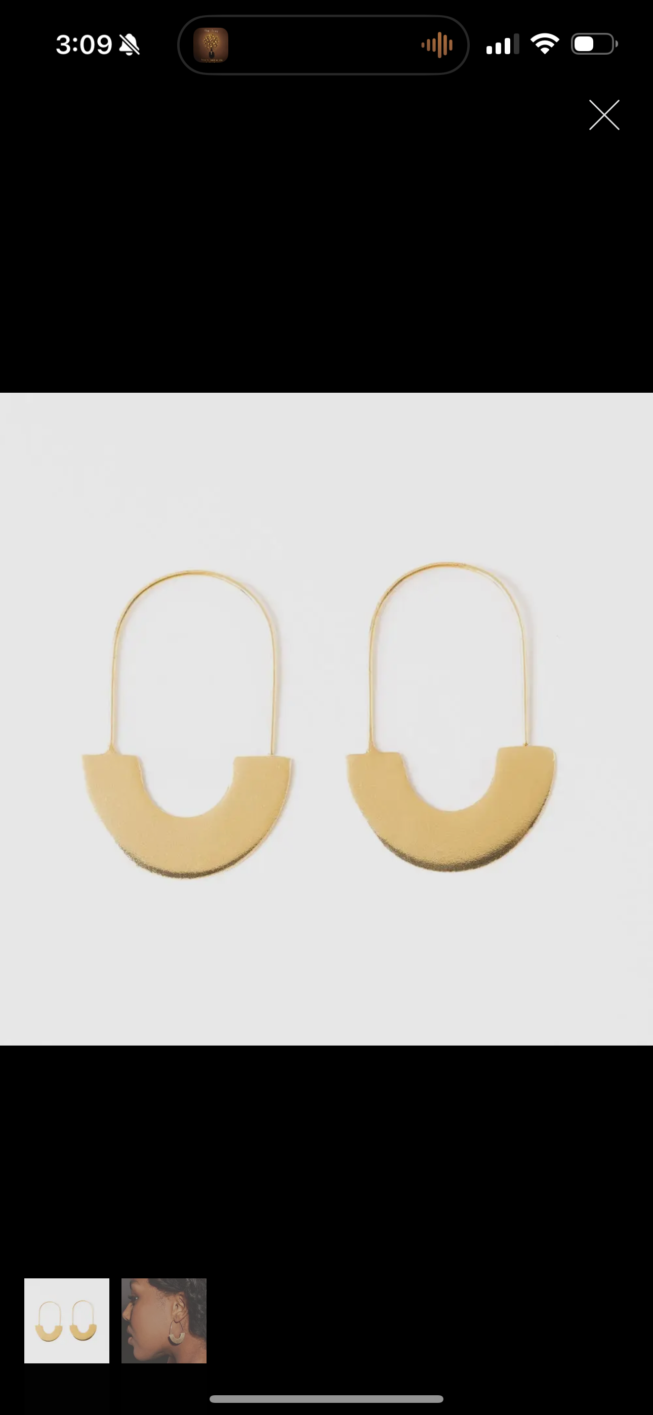 Maggie Half Circle Hoops
