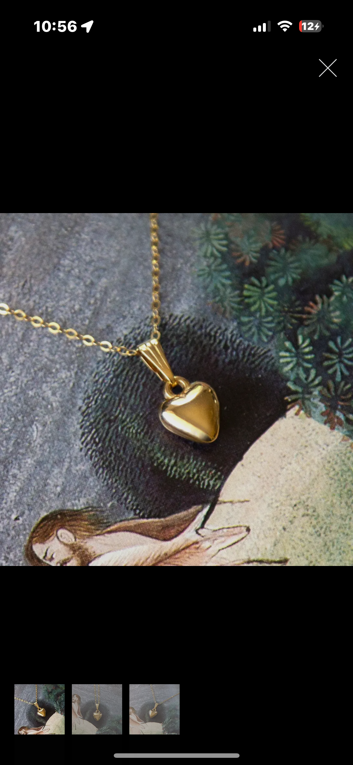 vintage heart necklace