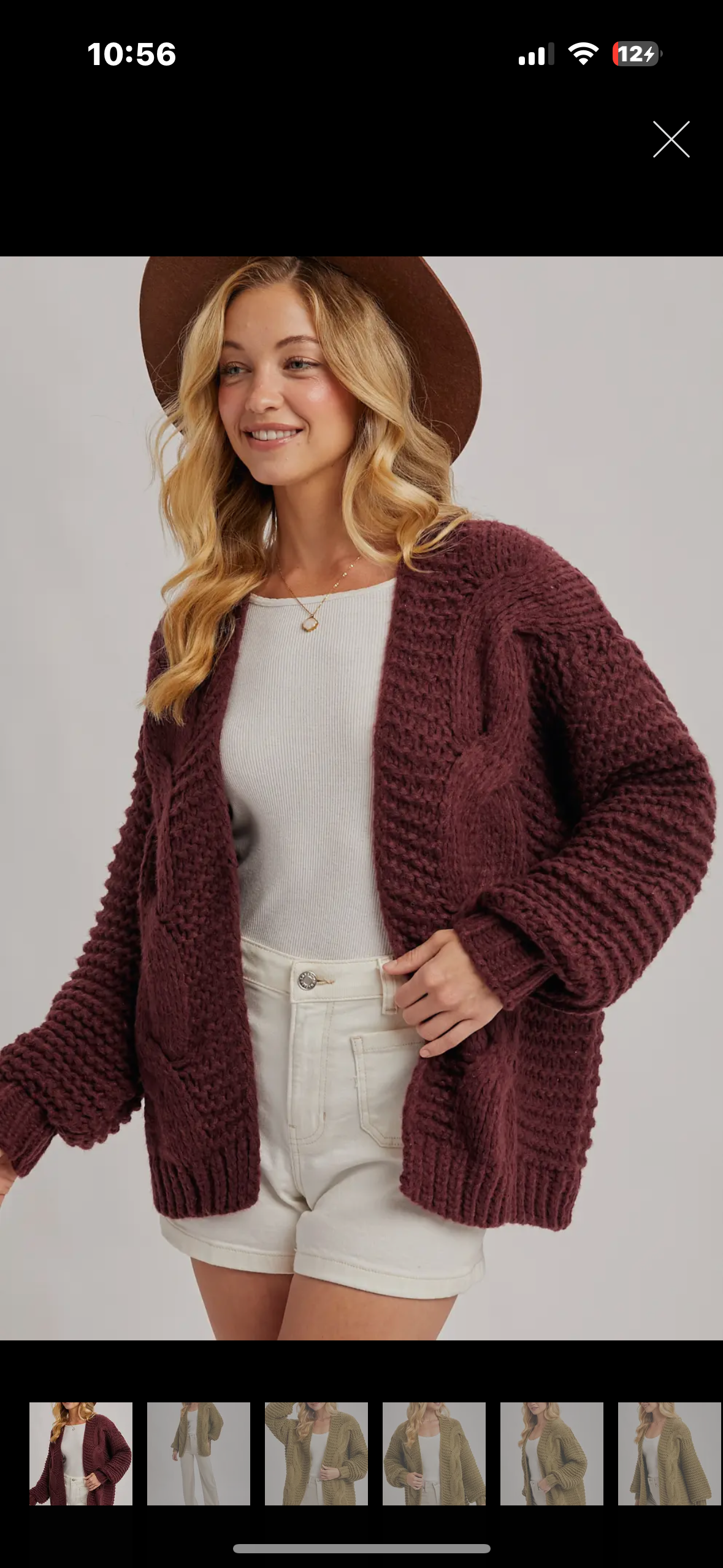 maroon chunky sweater