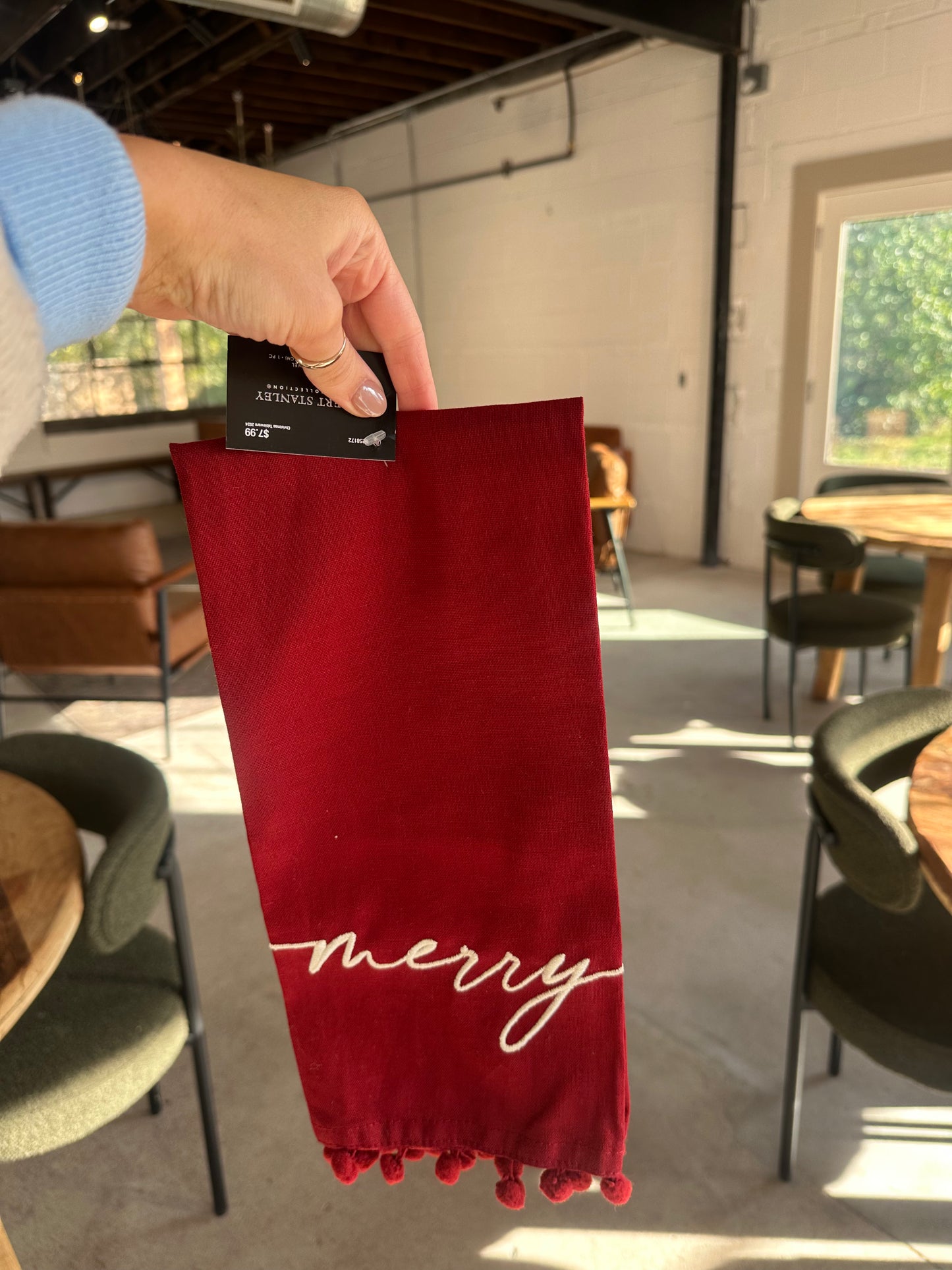 merry tea towel