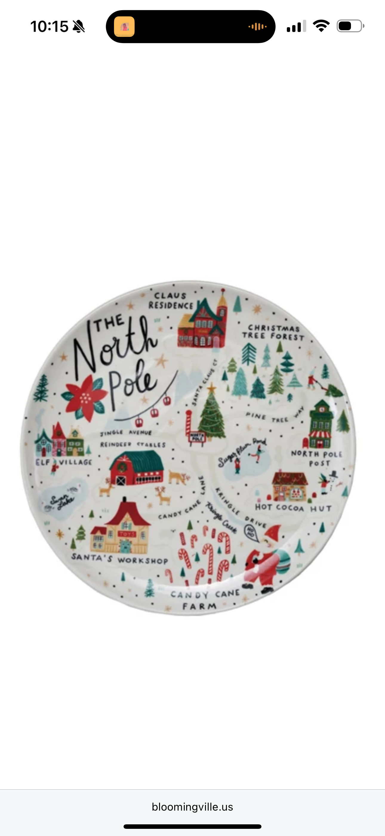 North Pole Santa Plate