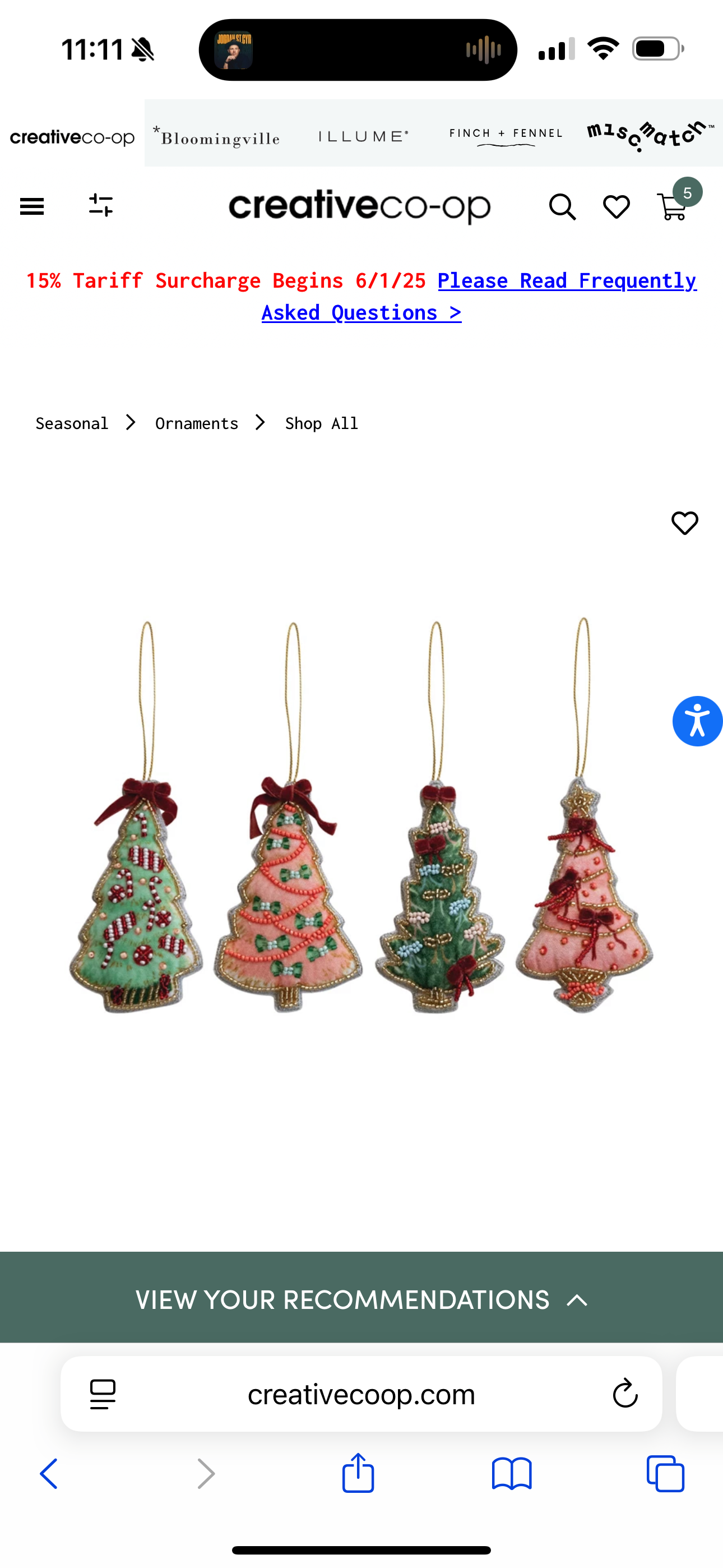 Felt Christmas Tree Ornament