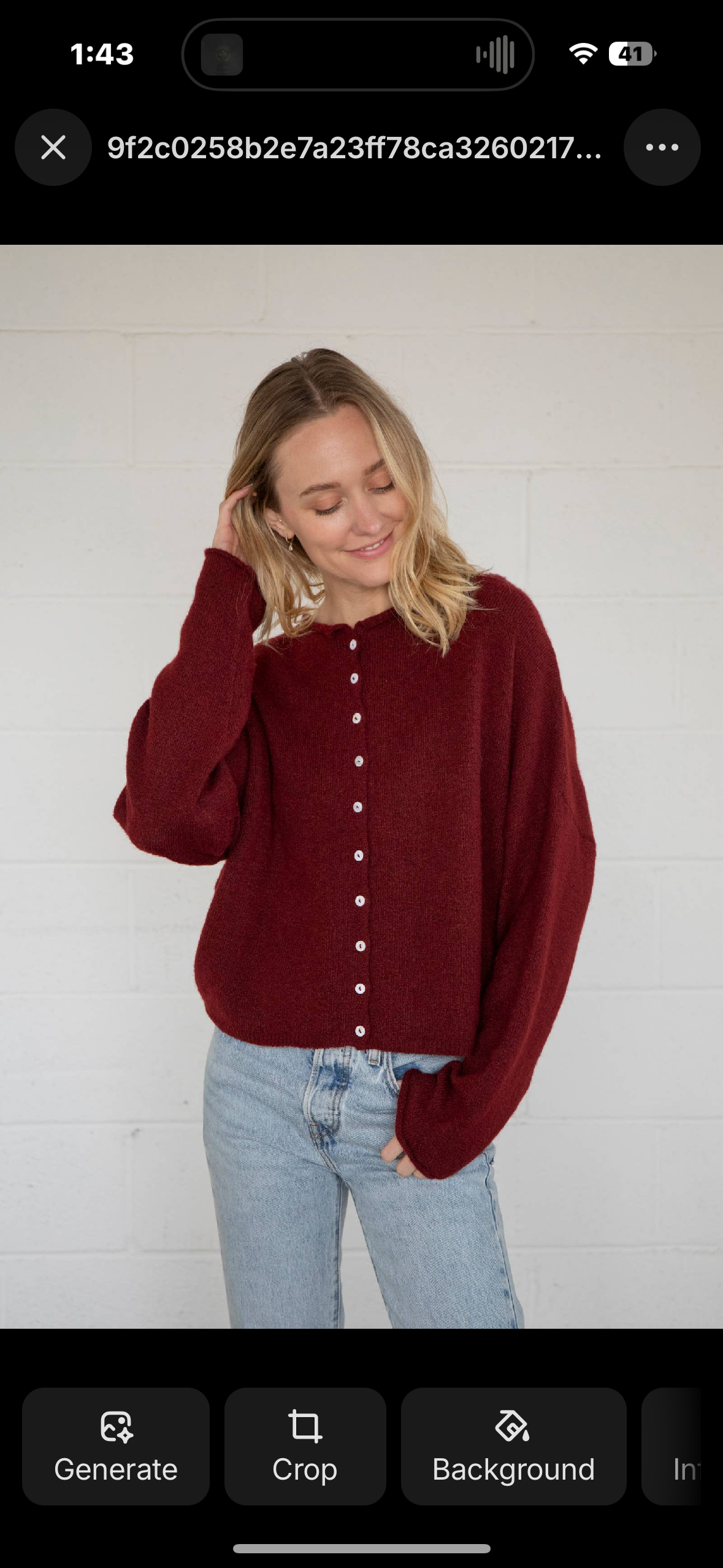 wine button up cardigan