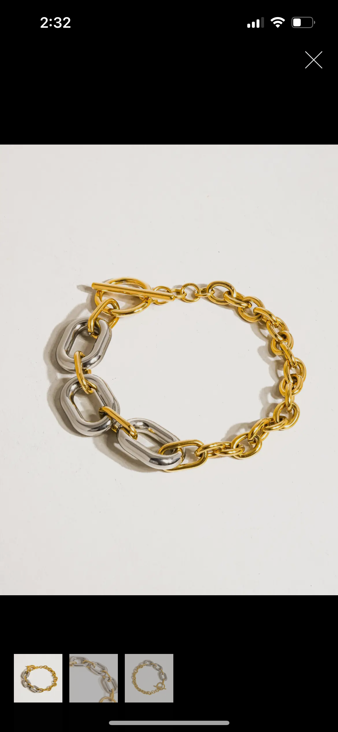 Mixed Metal Link Bracelet