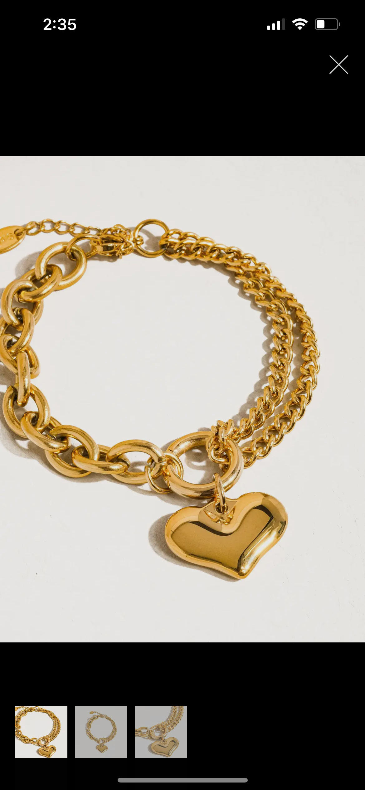 Heart Chain Bracelet