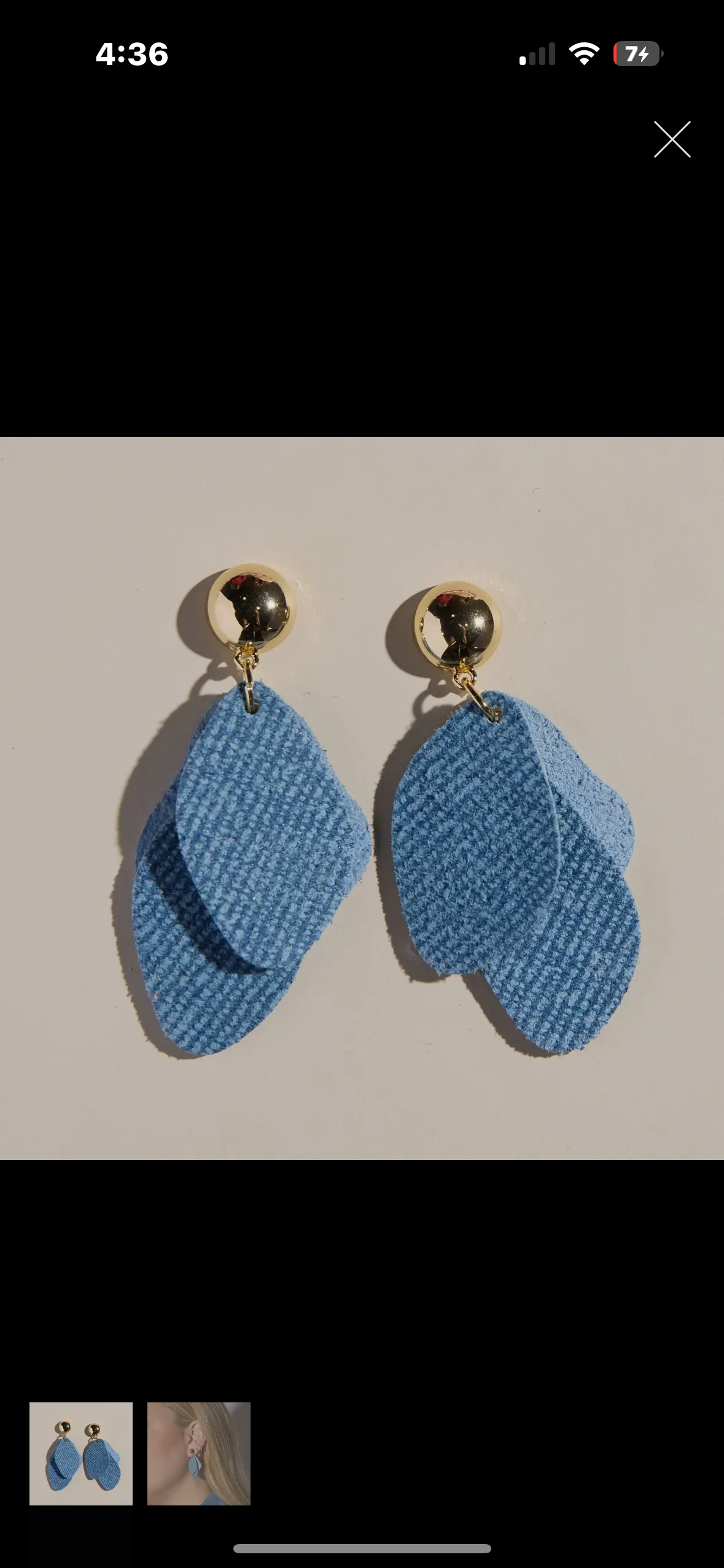 Denim Weston earrings