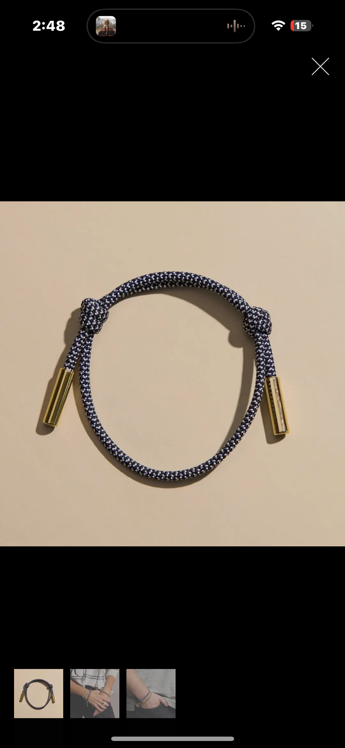 corded bracelet