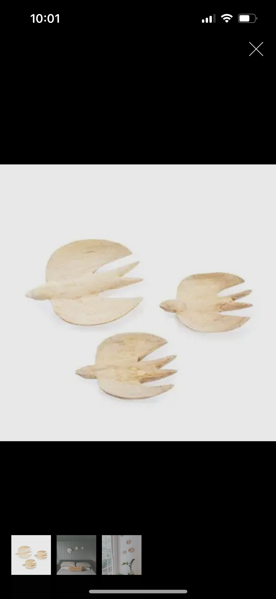 Set of 3 Wooden Birds
