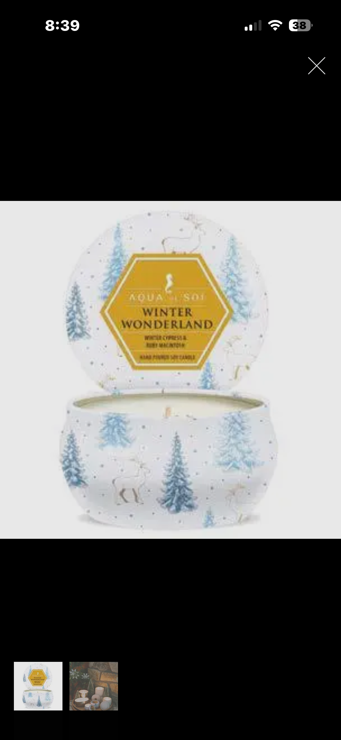 winter wonderland mini candle