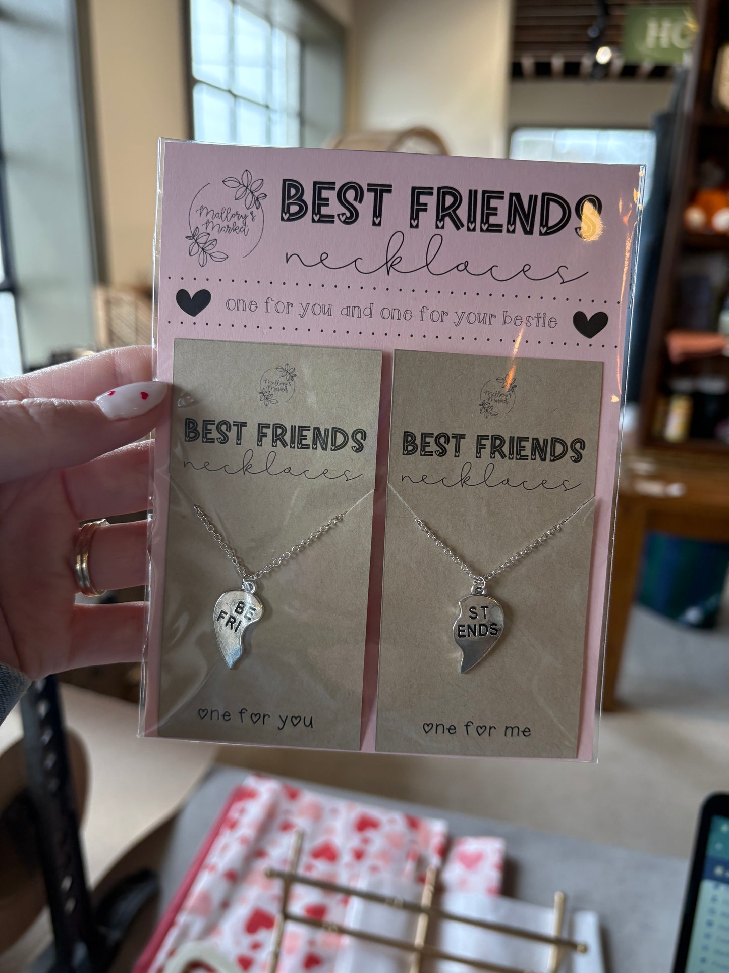 Silver Best Friends Necklace Set