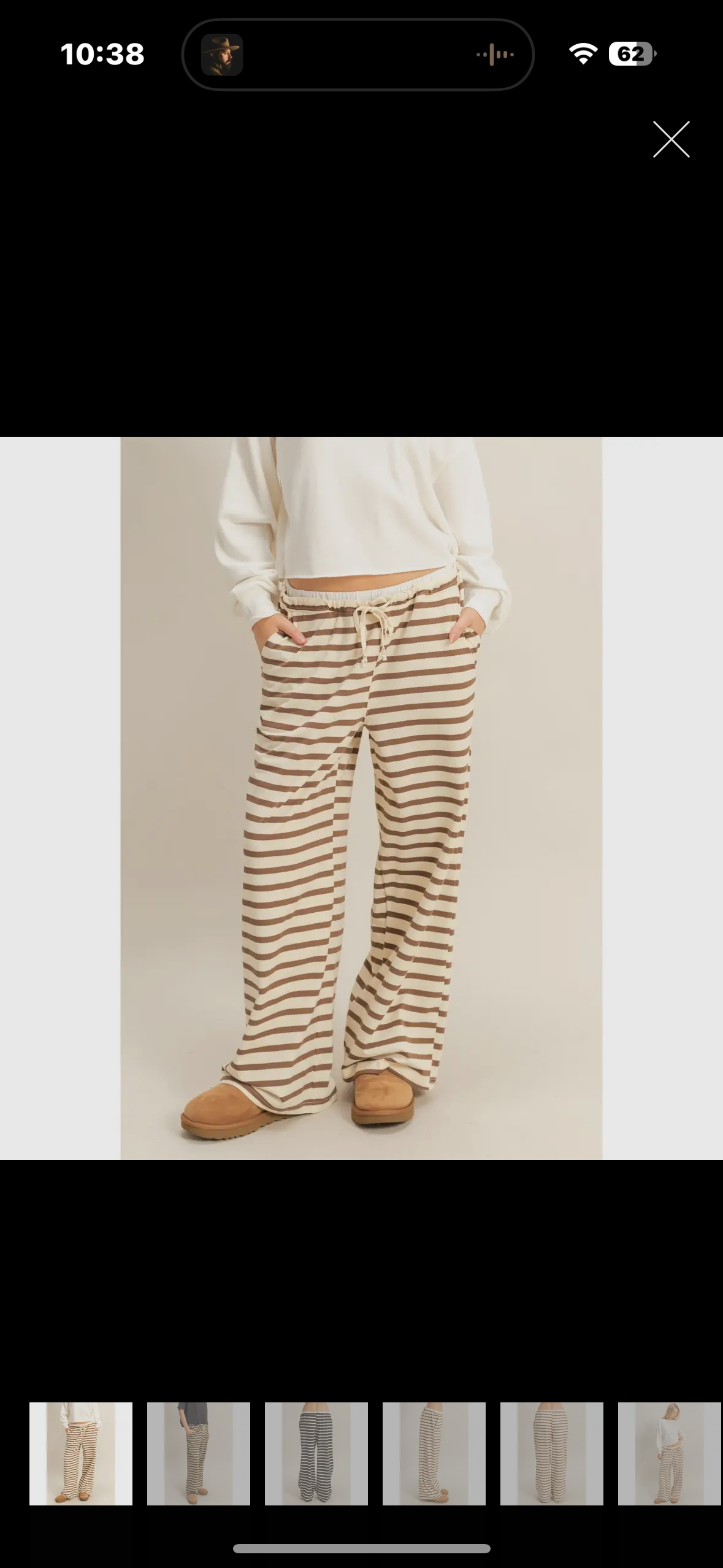 striped cozy sweats