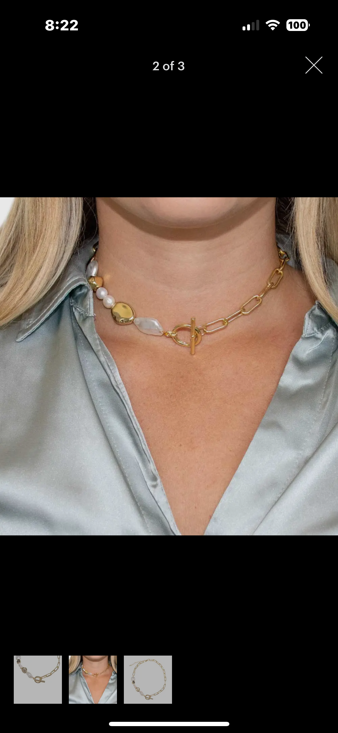 Pearl & Link necklace